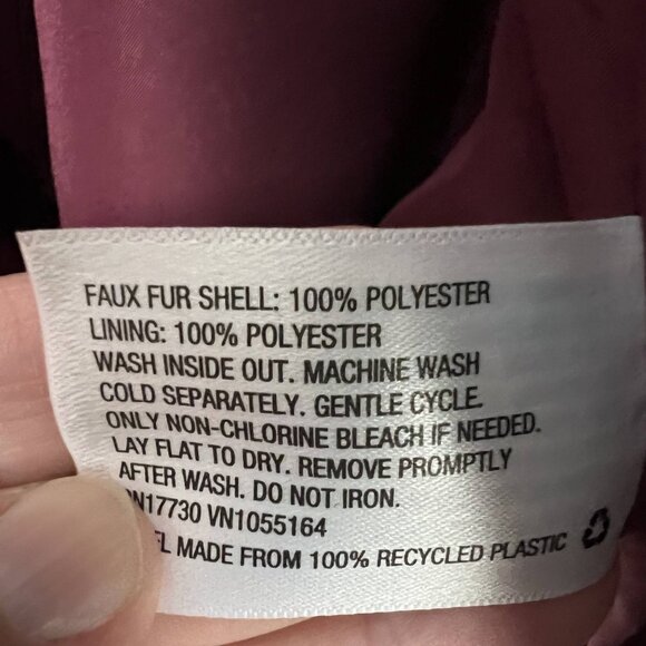 Plush faux fur cropped jacket deep pink whimsigoth princess luxury A New Day XXL - Picture 7 of 8